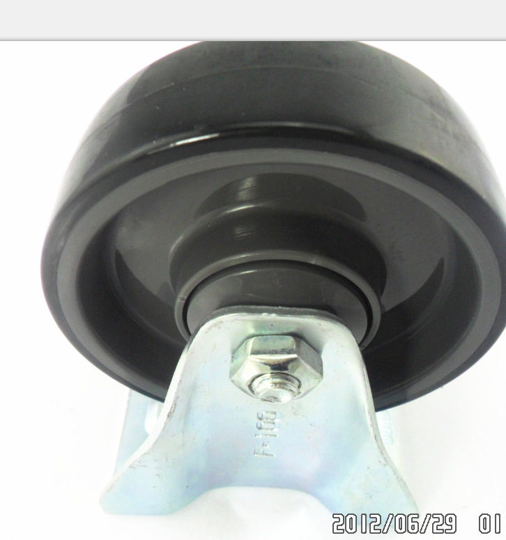 型号J-CPF01-D100-单轮UH聚氨酯固定脚轮