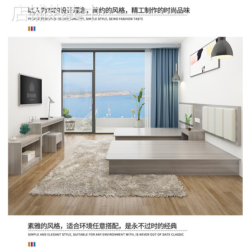 酒店家具标间全套民宿床头软包客房宾馆用床靠单人1.2米