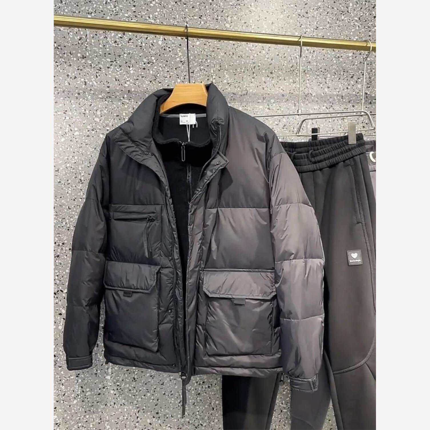 男士立领羽绒服冬季新款韩版时尚帅气个性大兜休闲潮流保暖舒适男