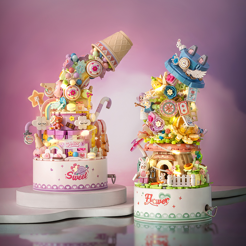 LOZ俐智积木灯光八音盒甜