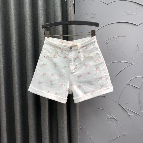 简兰顿阔脚裤短裤百搭高腰新品