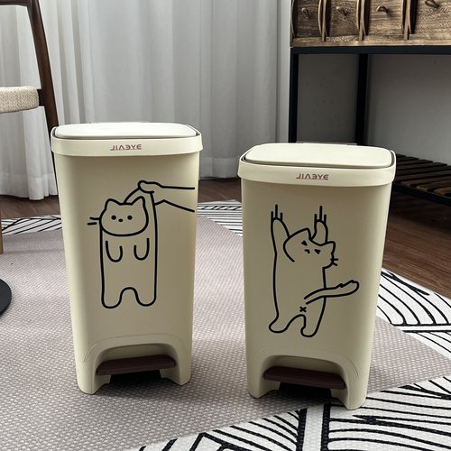 新款可爱猫咪垃圾桶简约卫生桶