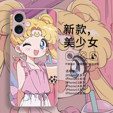 美少女战士iPhone16手机壳适用苹果15plus水冰月14promax动漫xs/x女13新款12mini二次元11高级感xr玻璃8p全包