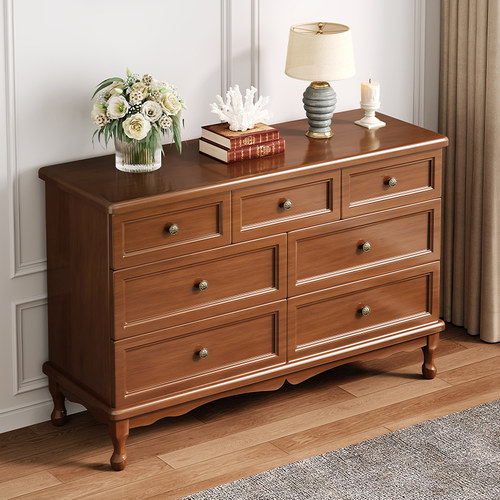 实木斗柜卧室美式客厅收纳柜