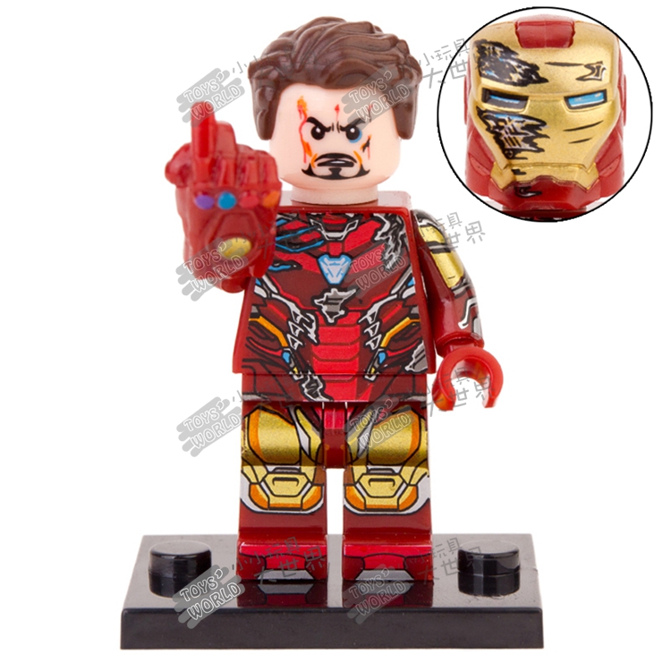 复仇者联盟者钢铁侠美国队长雷神双刃刀灭霸积木人仔玩具