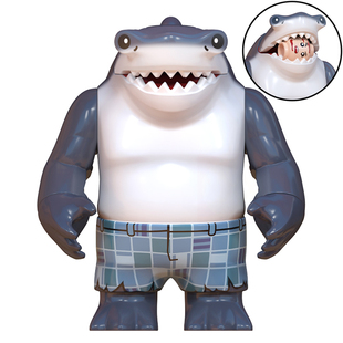 超英X特遣队鲨鱼王纳威第三方益智拼装 积木大人仔玩具WM2423