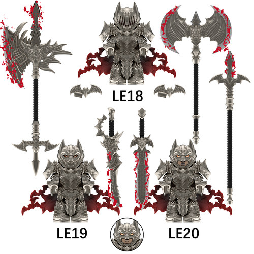 适用剑风传奇格斯狂战士蝙蝠侠DC第三方拼装积木人仔玩具LE18