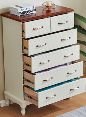 五斗柜实木简约现代抽屉式收纳柜卧室柜子经济型储物柜电视五斗橱