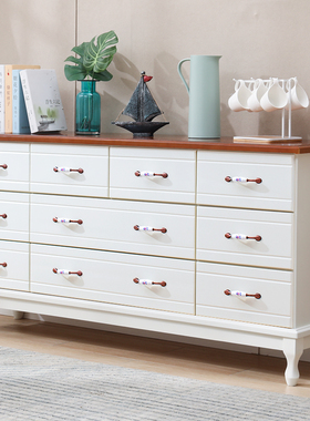 实木五斗柜简约现代抽屉式五斗橱电视矮柜家用储物柜卧室收纳柜子