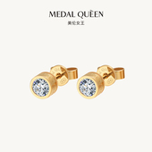 单钻泡泡耳钉女男闪钻轻奢高级感气质大气2026年新耳饰新年礼物