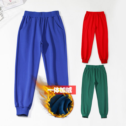长裤子纯棉运动裤加绒