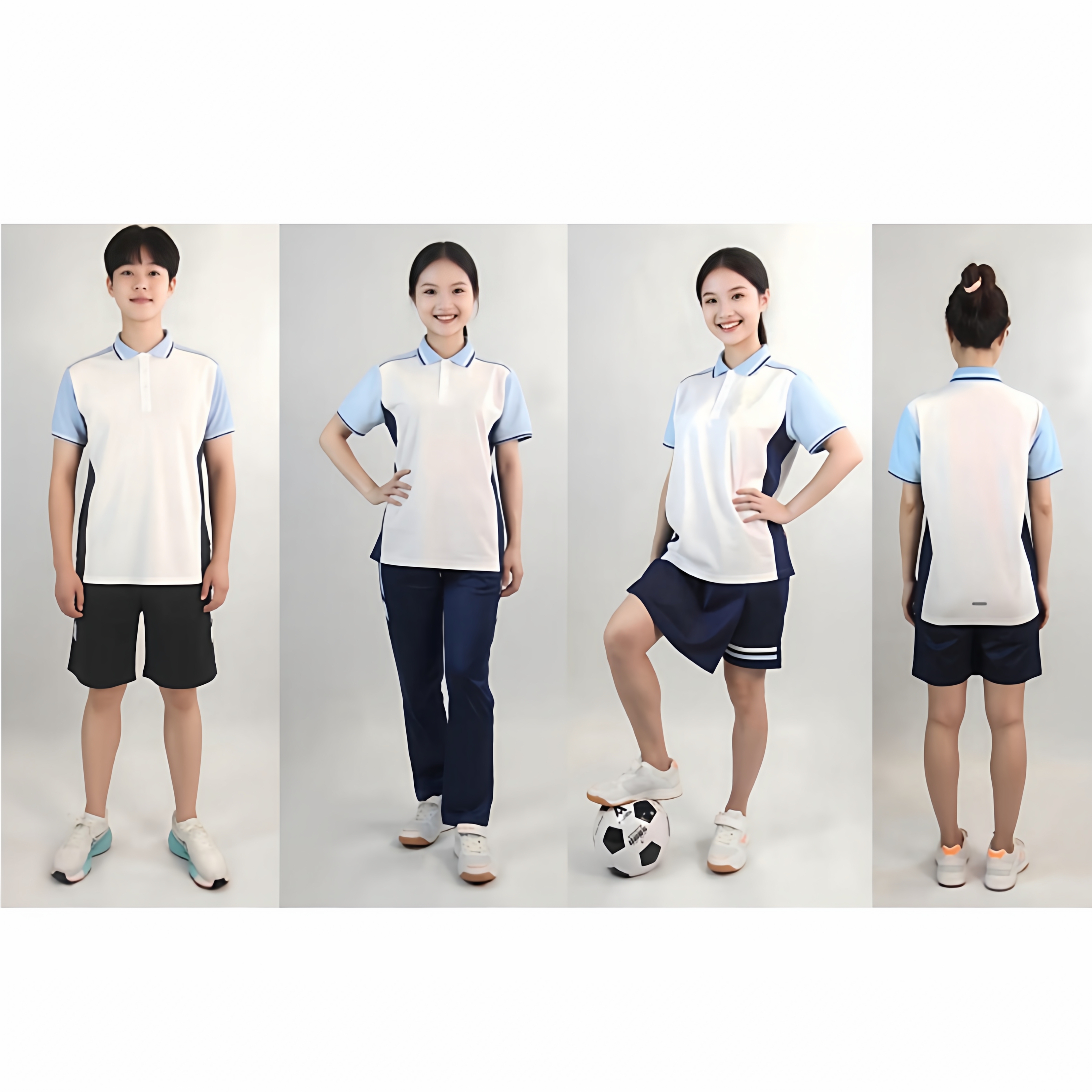 江西南昌2025新款高中生校服夏季校服短袖POLO衫短裤裙子长裤套装