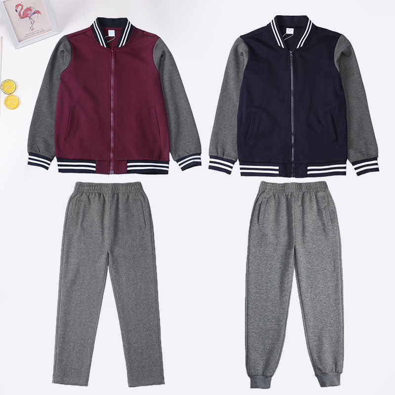 春秋冬立领小学生学院英伦风外套