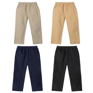 胖大童男童加肥加大卡其色校服裤藏青裤子儿童长裤小学生西裤加绒