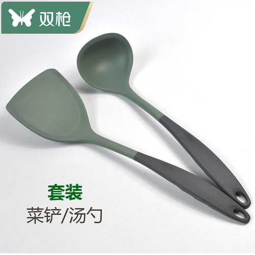 双枪硅胶铲小号汤勺不粘锅专用铲