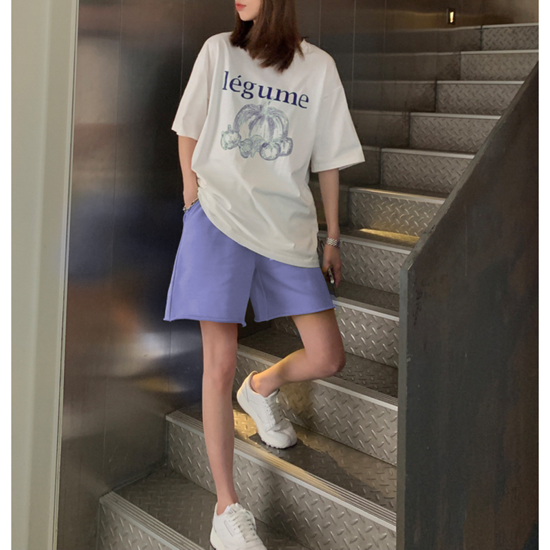 情侣款夏季外穿ins卷边运动短裤