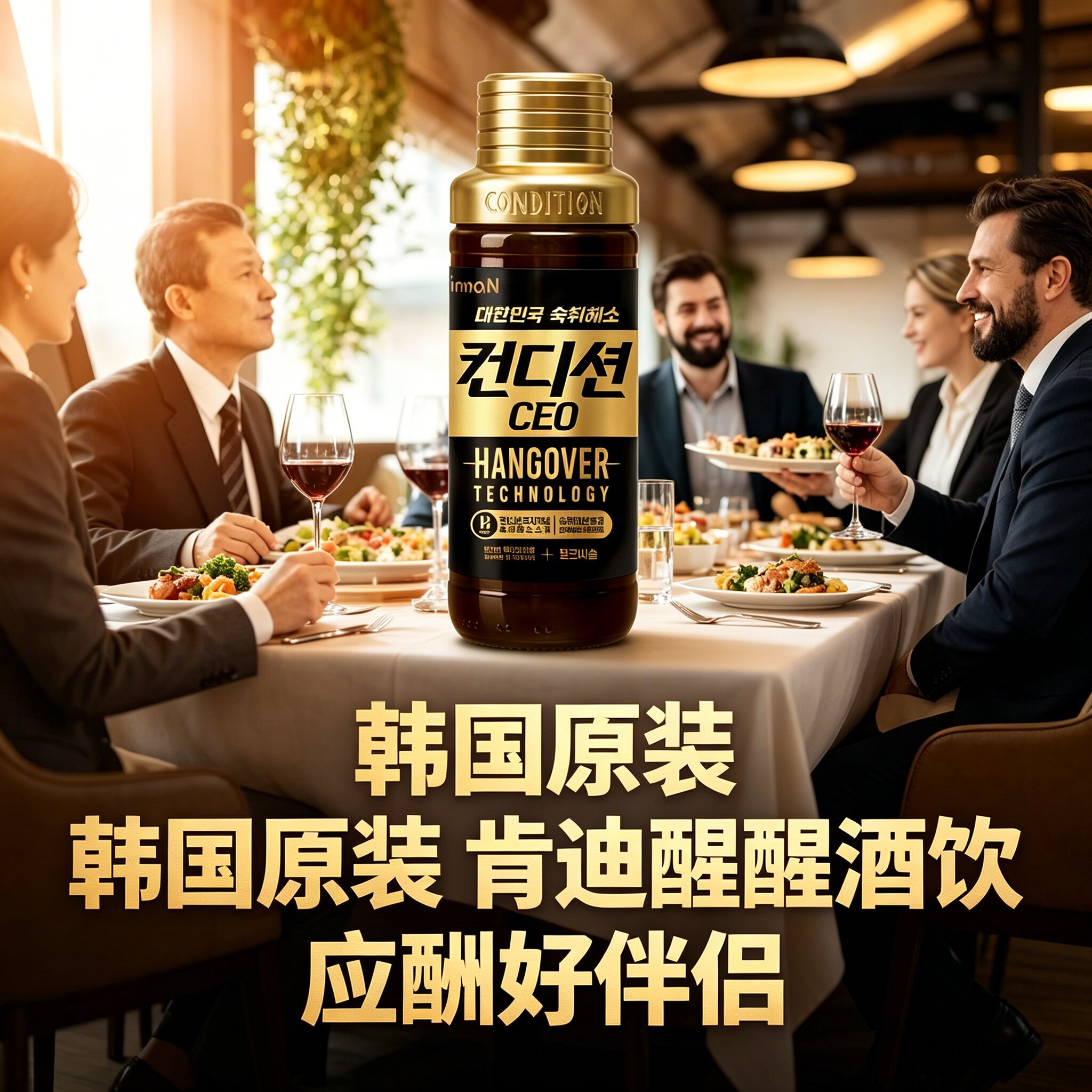 韩国肯迪醒CEO醒酒饮料解酒缓头痛出差应酬不醉酒酒前酒后喝150ml