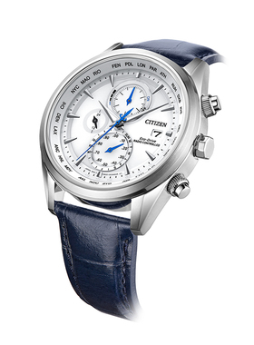 西铁城新款小蓝针空中之鹰光动能电波商务男士腕表AT8260-85A/18A