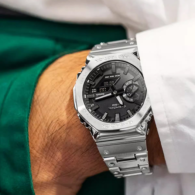 王鹤棣卡西欧金属钢铁运动男