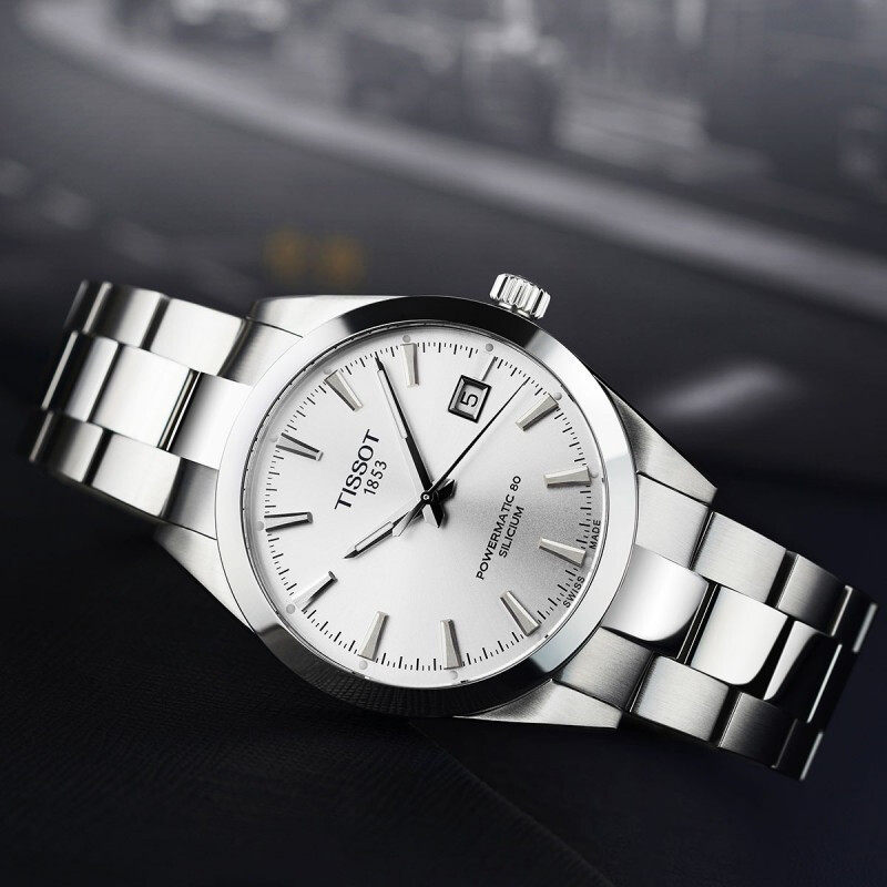 天梭男表风度系列80机芯硅游丝机械时尚男表t127.407.11.031.00