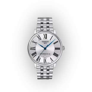 TISSOT天梭新款 T122.407.11.031.00 卡森臻我系列机械男表钢带正品