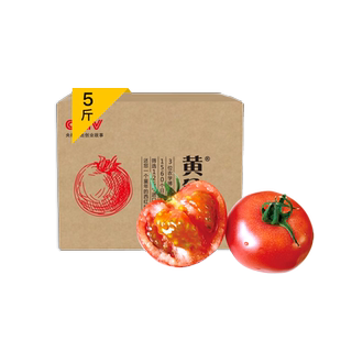 新鲜自然熟黄金籽西红柿农家老品种4.8-5斤非铁皮梁其安水果番茄