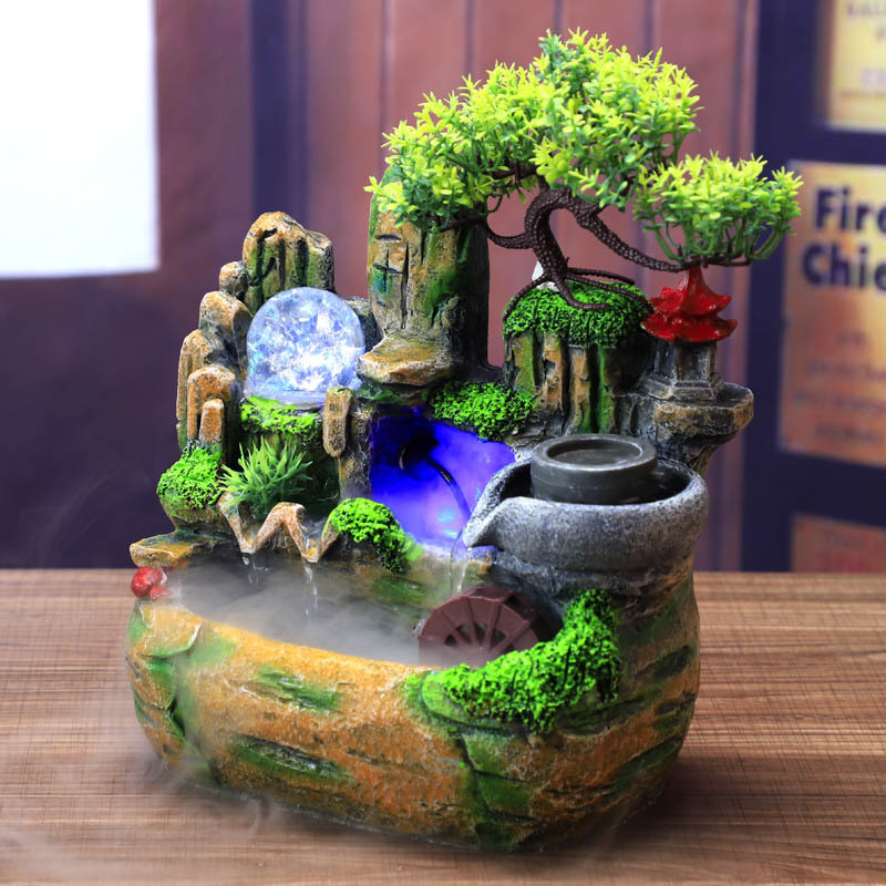 水喷泉风水轮鱼缸工艺品摆件开业跨境现货创意小假山流在类目 特色手工艺, 其他特色工艺品中 - 来自Buy2taobao.com提供专业的淘宝代购服务