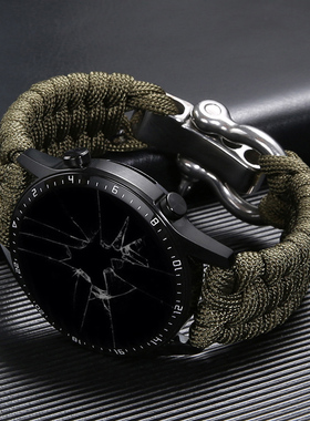 适用华为GT44 6mm编织尼龙运动表带watch3pro/荣耀Magic/Dream/GT4/雅致款通用22mm智能华米运动配件男女款潮