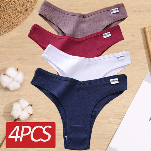 4PCS/Set Cotton Panties Women's Panties  Sexy Female Und