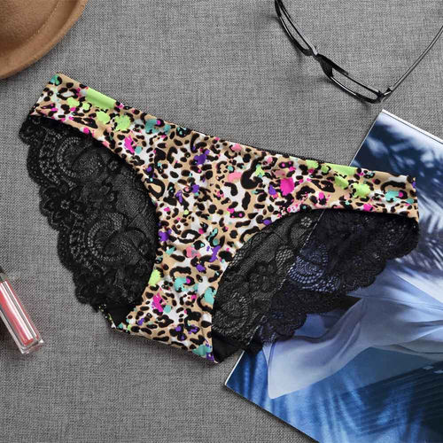 豹纹内裤snowshine   Women lace Panties Seamless Cotton Panty