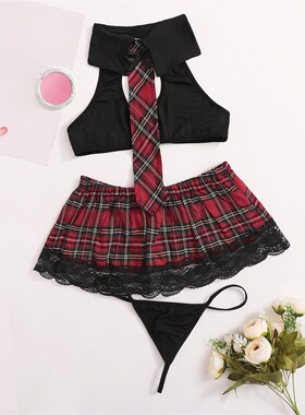 3pcs Sexy School Girl Uniform Women Erotic Lingerie Cosplay