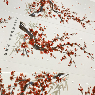 手帐分装胶带红梅竹zero花枝冬天雪DIY造景PET古风素材账流麻贴纸