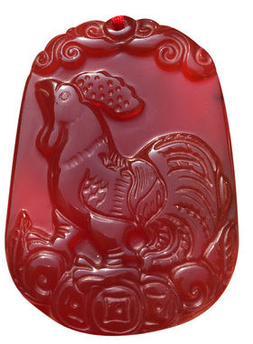 天然红玛瑙十二生肖吊坠鼠牛虎兔龙蛇马羊猴鸡狗猪玉坠男女属相牌