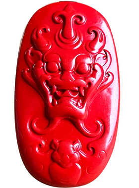 真品帝王红朱砂古兽吊坠男女随身蛟龙府上有龙挂件本命守护貔貅