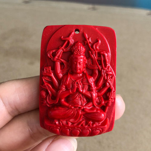 朱砂准提密宗挂件 唐密佛准提佛母智慧功德生肖本命守护吊坠