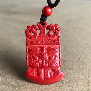 帝王红朱砂吊坠龙男士 古龙生肖挂件螭龙府上有龙随身玉佩坠 女款
