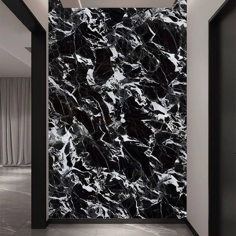 拿破仑黑大理石背景墙布黑色宝各利仿岩板壁布电视背景墙定制壁画,家装主材,定制壁画,淘宝优惠券,粉丝福利购,淘宝优惠卷