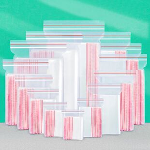 100Pcs/Lot Clear Stand Up Pouch Plastic Zip Lock Bags Zipper