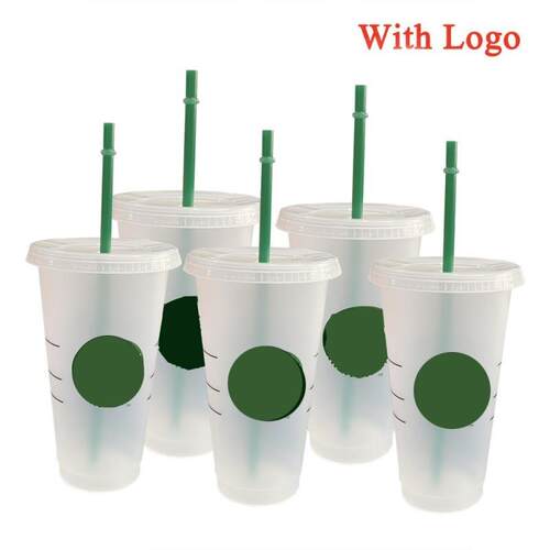 700ml Straw Cup With Lid With Logo Coffee Cup Reusable Cups