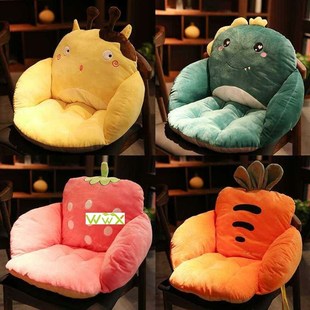 Integrally sedentary office chair cushion cushions the seat