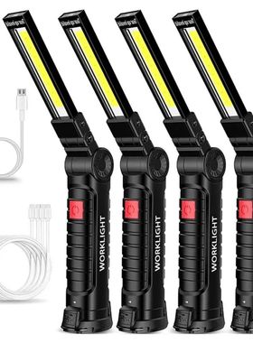 COB LED Folding Flashlight Portable Magnetic Work Light Lant