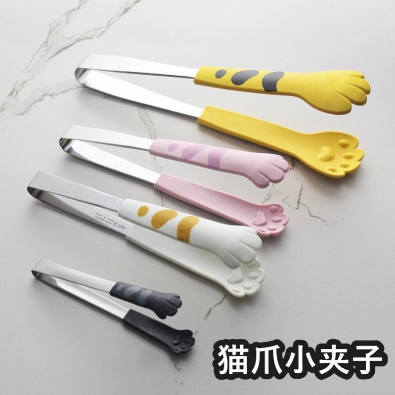 可爱猫爪夹子甜点夹家用烘焙夹面包夹食玩diy手工猫爪捏捏乐夹子
