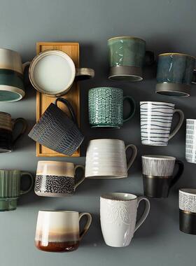 milk tea glass ceramic coffee mug cup cute cartoon spoon杯子