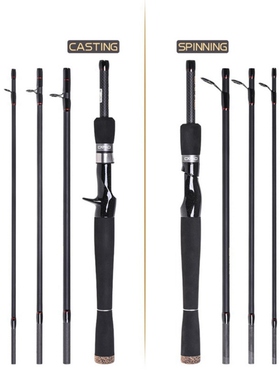 New CAPACI Carbon Small Sea Pole Fiber Telescope Fishing Rod