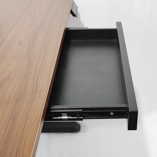 Thickened silent office computer desk, keyboard tray, drawer
