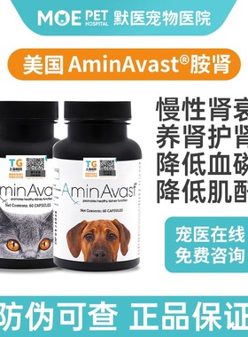 美国AminAvast胺肾肾衰停猫狗急慢性肾衰降磷护肾透肾损伤安心停
