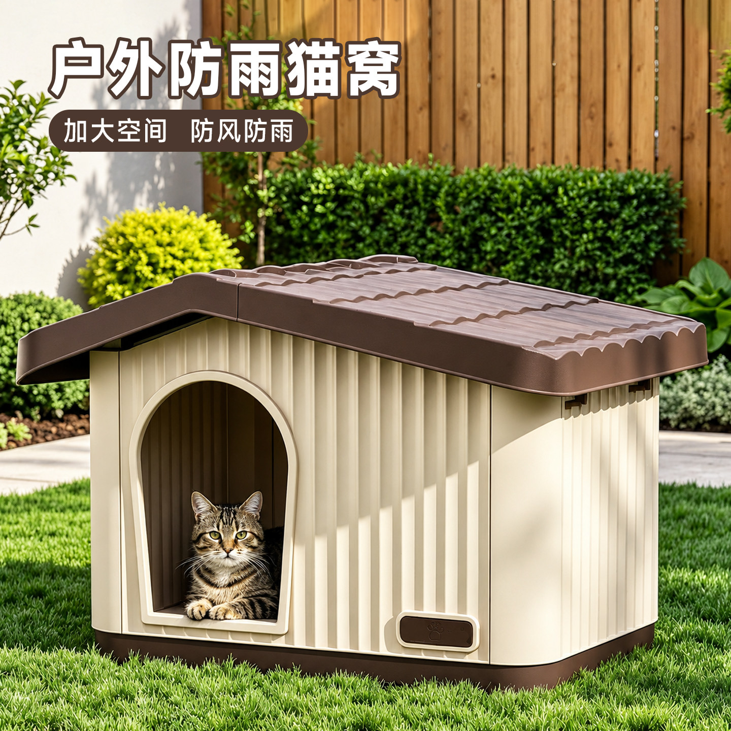 流浪猫户外窝猫窝四季通用防雨防寒冬季保暖封闭式猫屋狗狗房子窝