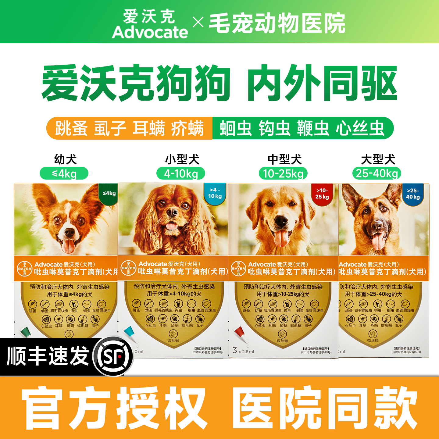 狗狗驱虫除跳蚤耳螨滴剂驱虫药