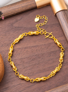 古法越南沙金欧美简约时尚金刚杵手链女高级气质沙金不掉色百搭