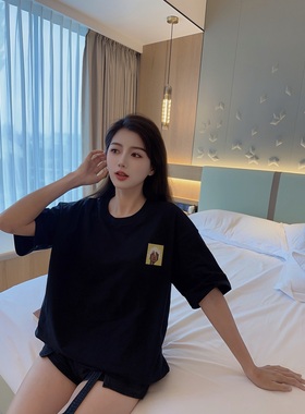 【T】Ethereum Punks #25黑色纯棉落肩T恤